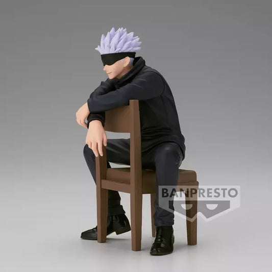 GOJO SATORU ON CHAIR JUJUTSU KAISEN FIGURE! 11CM!