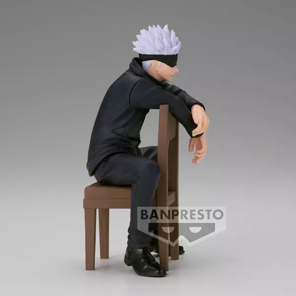 GOJO SATORU ON CHAIR JUJUTSU KAISEN FIGURE! 11CM!