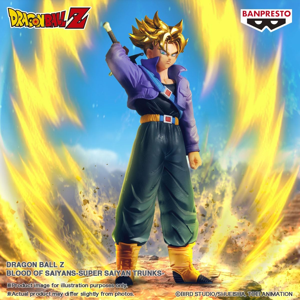 ¡FIGURA DE TRUNKS DRAGON BALL SANGRE DE SAIYANS! ¡18CM!